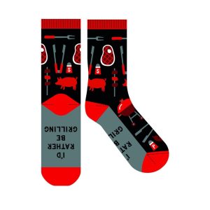 Frankly Funny Novelty Socks - I'd Rather Be Grilling