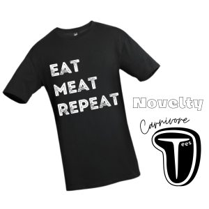 Eat Meat Repeat - Men's Novelty Carnivore T-Shirt